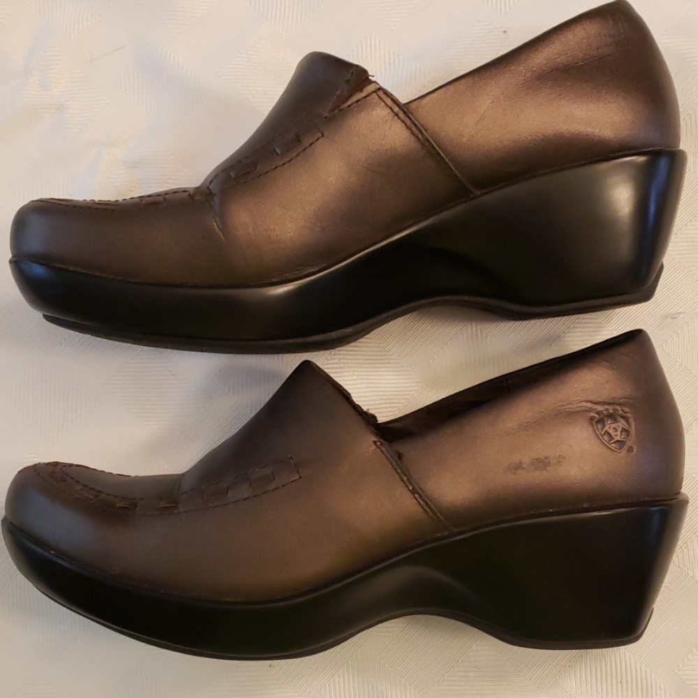 Ariat 21164 Paddock Clog Slip On Bronze 6.5 EUC